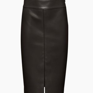 Babaton Pegu Skirt - Vegan Leather Pencil Skirt - size 6